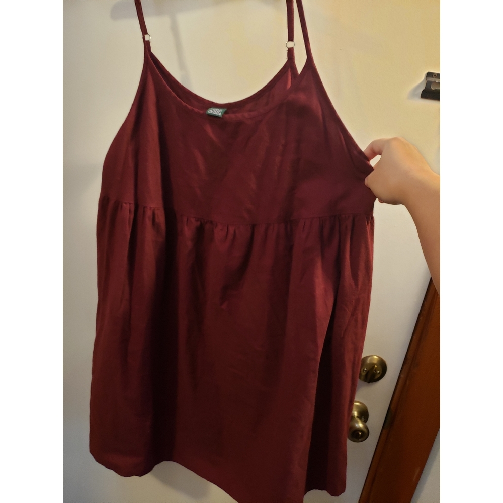 Burgundy mid-length dress